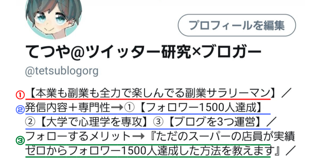 Twitterでフォロワーを増やす方法、プロフ改善